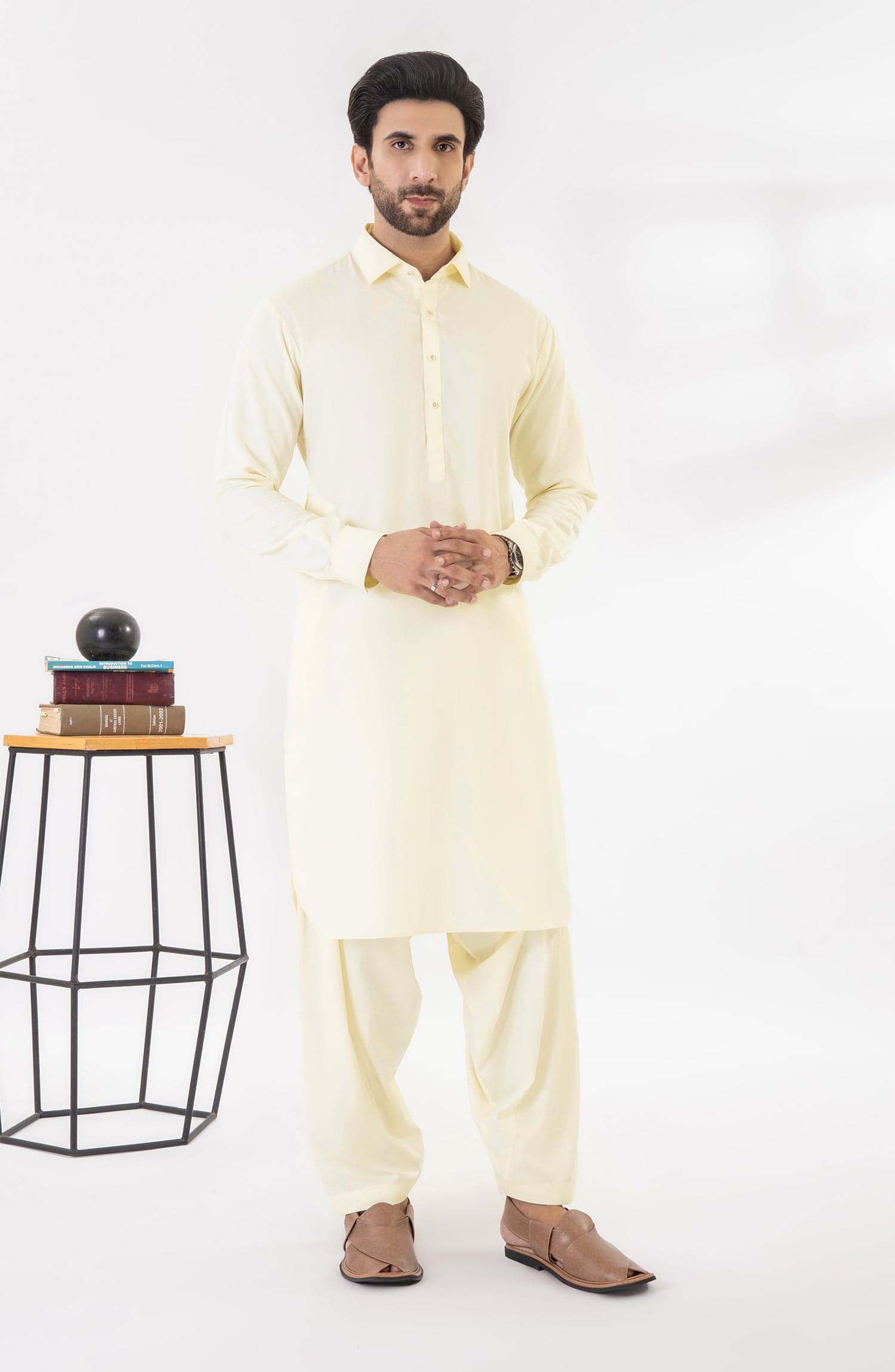 Premium Stitch Cream Boski Shalwar Kameez